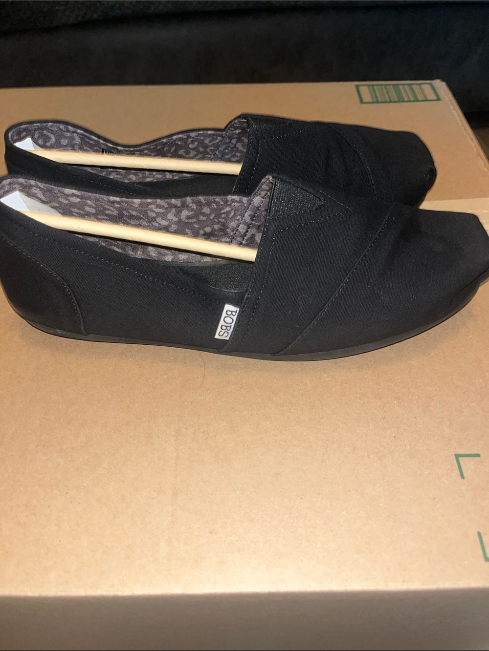 Brand new no box Skechers BOBS Women's Black Slip-On Canvas Flats